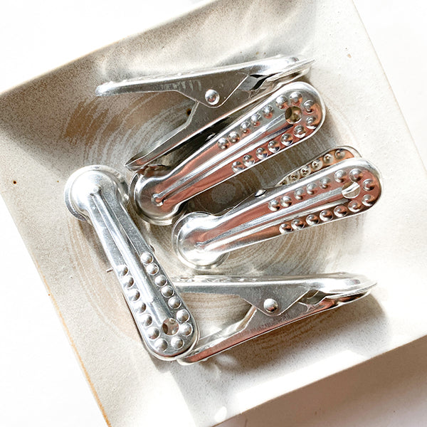 Retro Aluminum Clips from Japan - Round