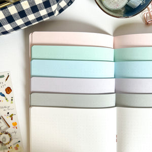 Midori A5 Notebook Color Dot Grid - White