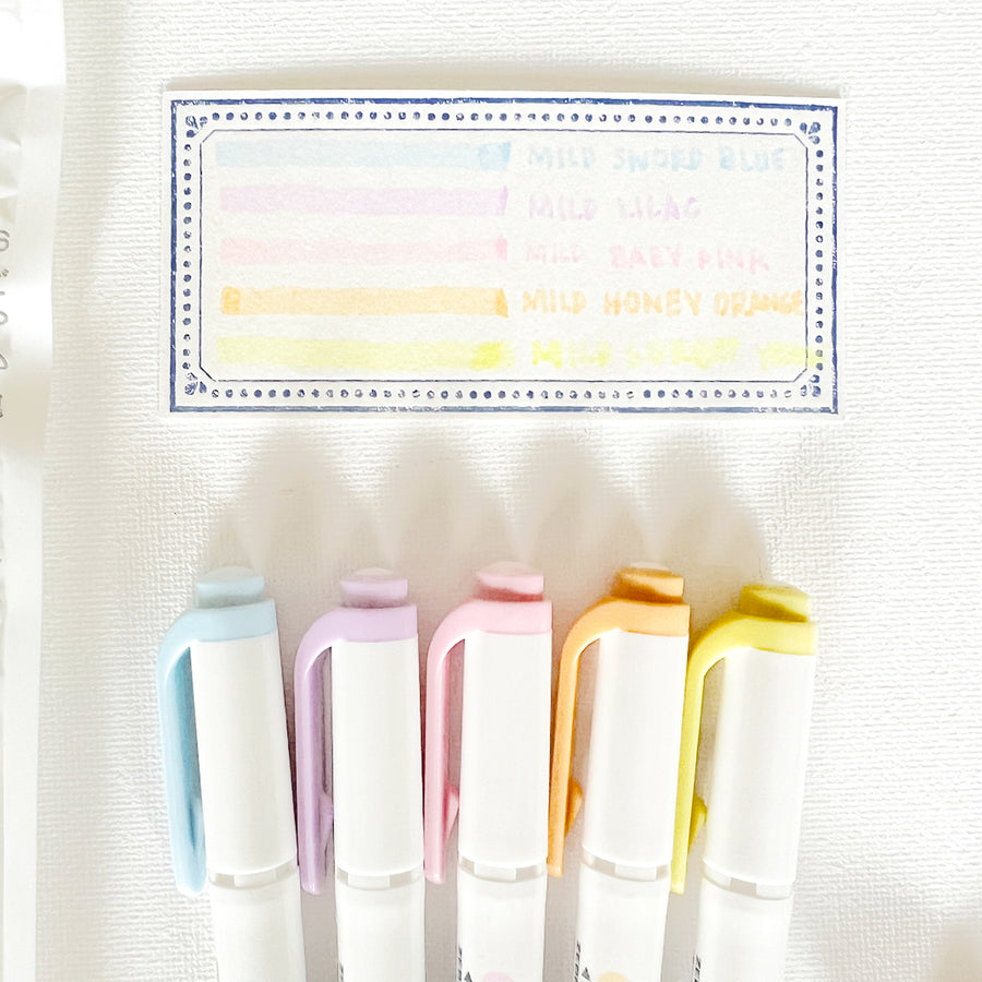 New! Zebra Mildliner Markers - Gentle Mild Colors