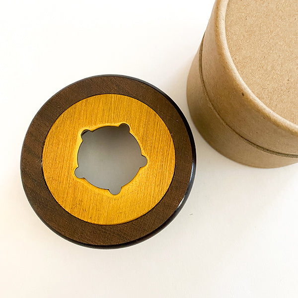 Rosewood and Brass Wax Seal Furnace