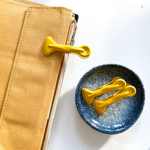 Coated Metal Clip - Yellow