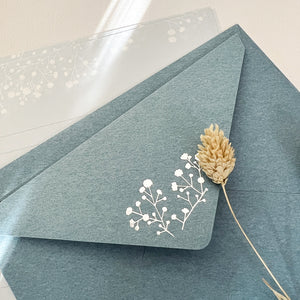 Midori Letter Set 508 Foil-stamped Envelopes Baby’s Breath