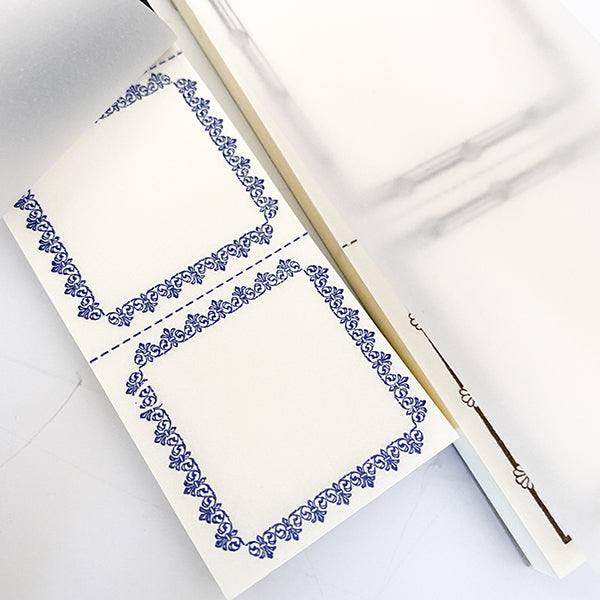 Classiky Blank Letterpress Label Book - Blue