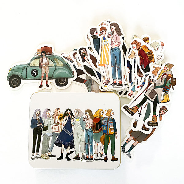 La Dolce Vita Sticker Tin of Stickers - Bon Voyage Collection 30pcs