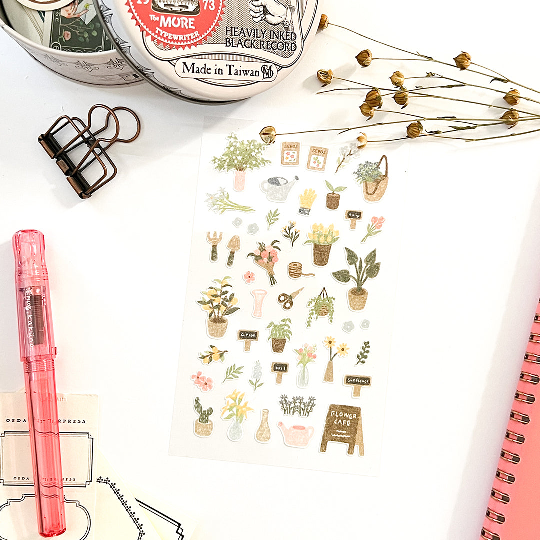 Suatelier Stickers - 1142 Flower Cafe