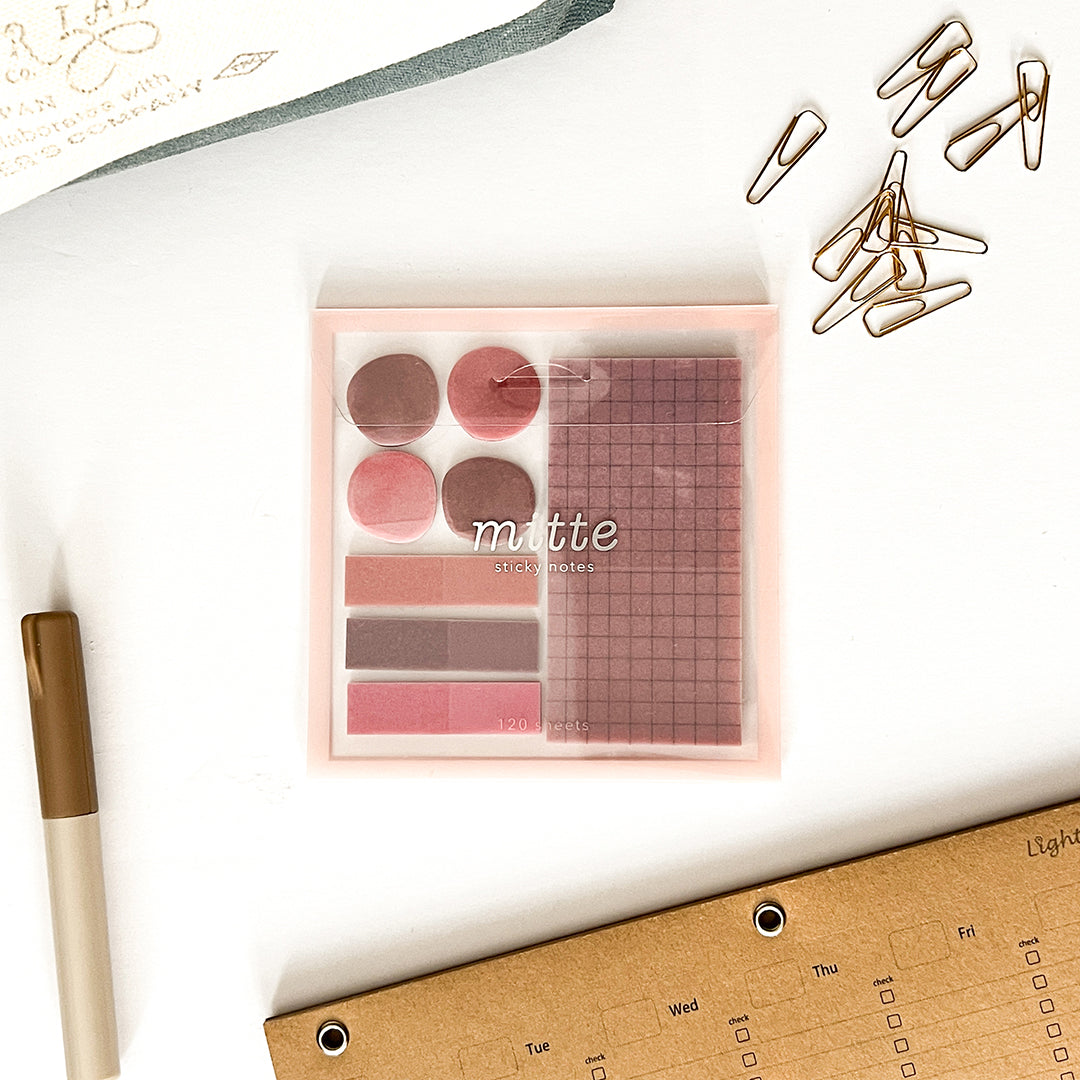 Mitte Velum Sticky Notes Set - Pink