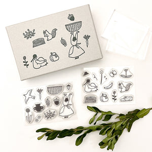 Mizushima x Necktie Clear Stamps Boxed Set - Sanpomichi