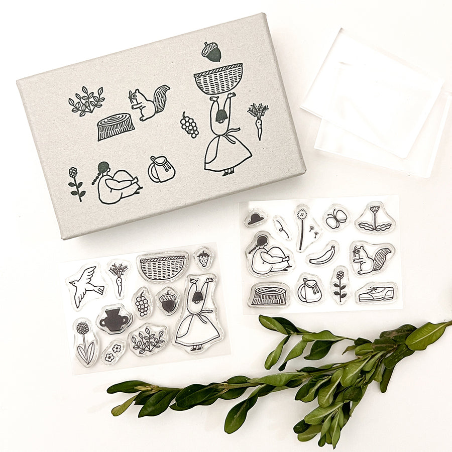 Mizushima x Necktie Clear Stamps Boxed Set - Sanpomichi