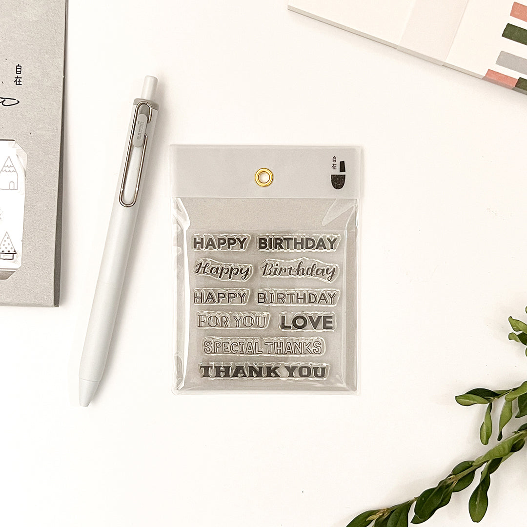Mizushima Clear Stamp Message Set - Variety 01