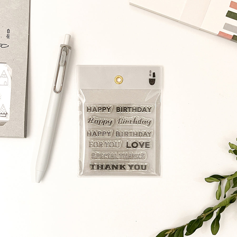 Mizushima Clear Stamp Message Set - Variety 01