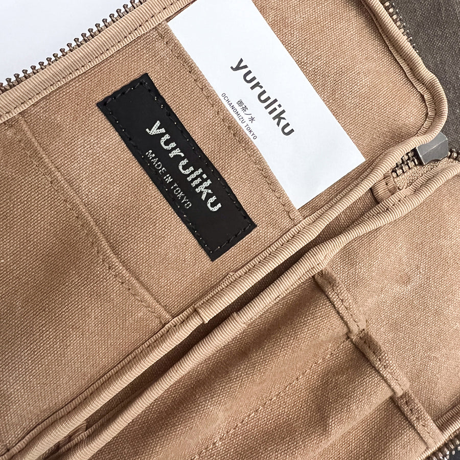 Yuruliku Flat Tool Case - 3 PEN - Beige