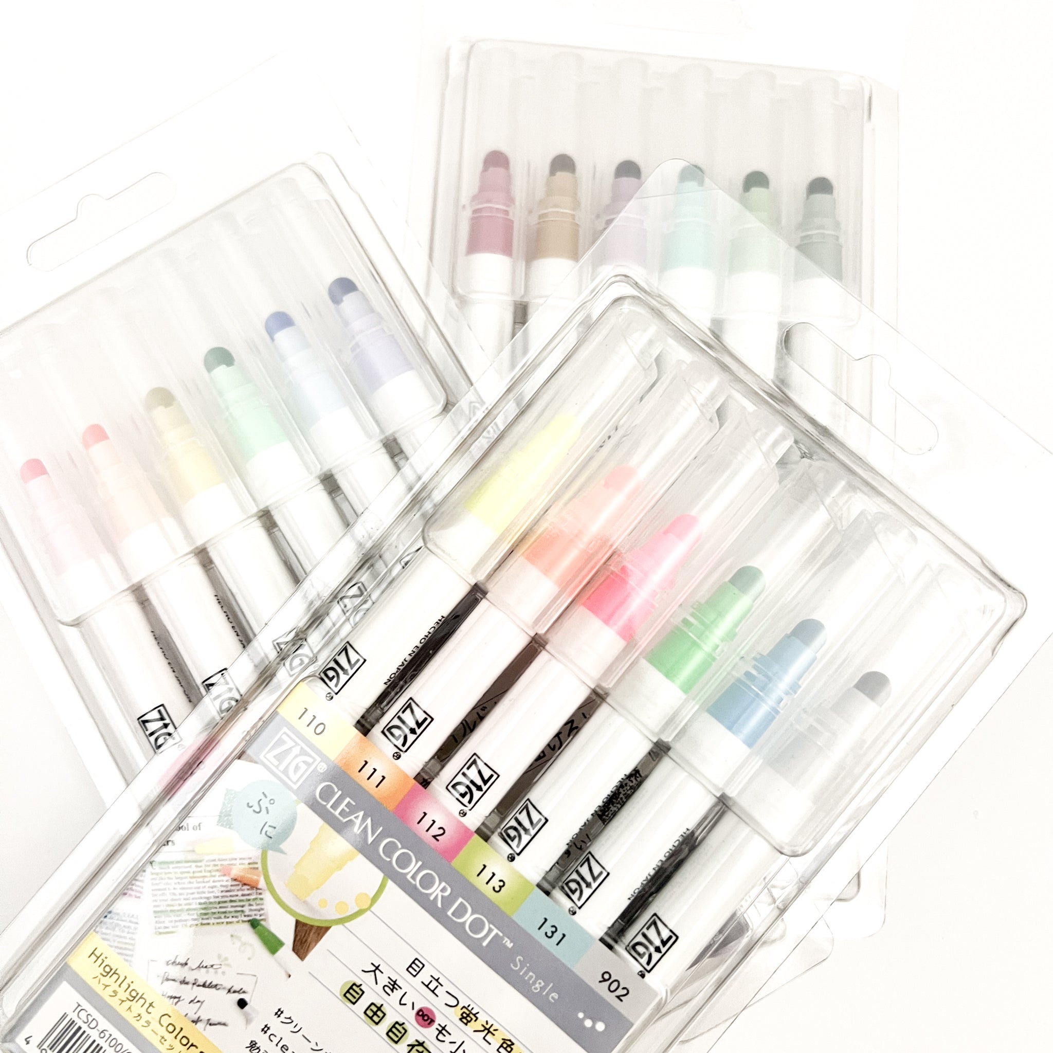 Kuretake ZIG Clean Color Dot Double-Sided Marker 4 / 12 Colors Set