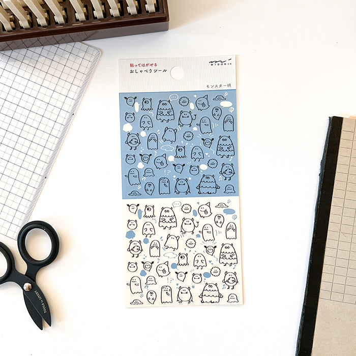 Midori Planner Stickers - 2591 Chat Monsters