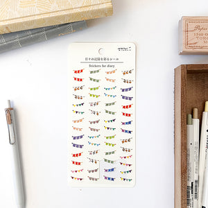 Midori Stickers For Diary Daily records - 82571 Garland