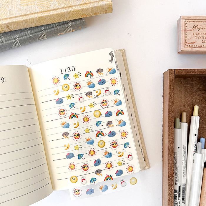 Midori Stickers For Diary Daily records - 82564 Weather