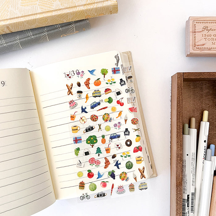 Midori Stickers For Diary Daily records - 82566 Motif
