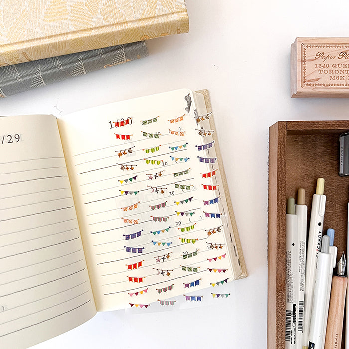 Midori Stickers For Diary Daily records - 82571 Garland