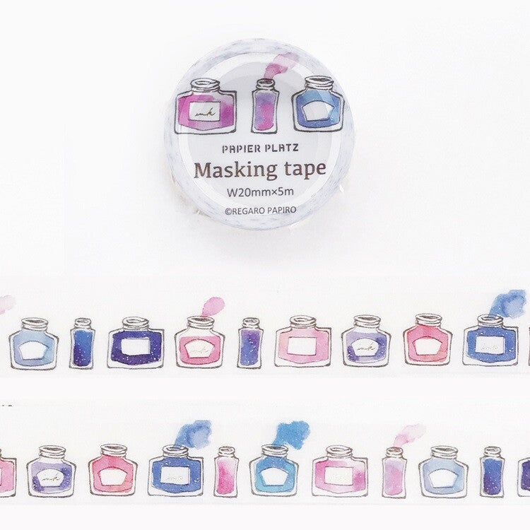Papier Platz x Regaro Papiro  - Ink Bottles Washi Tape