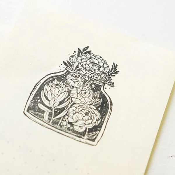 Black Milk Project Rubber Stamp - Jar of Blooms