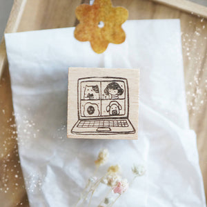 Kami Kami Chop - Rubber Stamp KM07 - Work (Online Meeting)