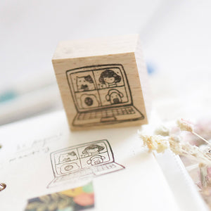 Kami Kami Chop - Rubber Stamp KM07 - Work (Online Meeting)