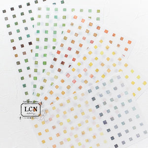 Lin Chia Ning Print-On Sticker Transfers - Color Squares