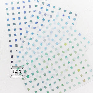 Lin Chia Ning Print-On Sticker Transfers - Color Squares