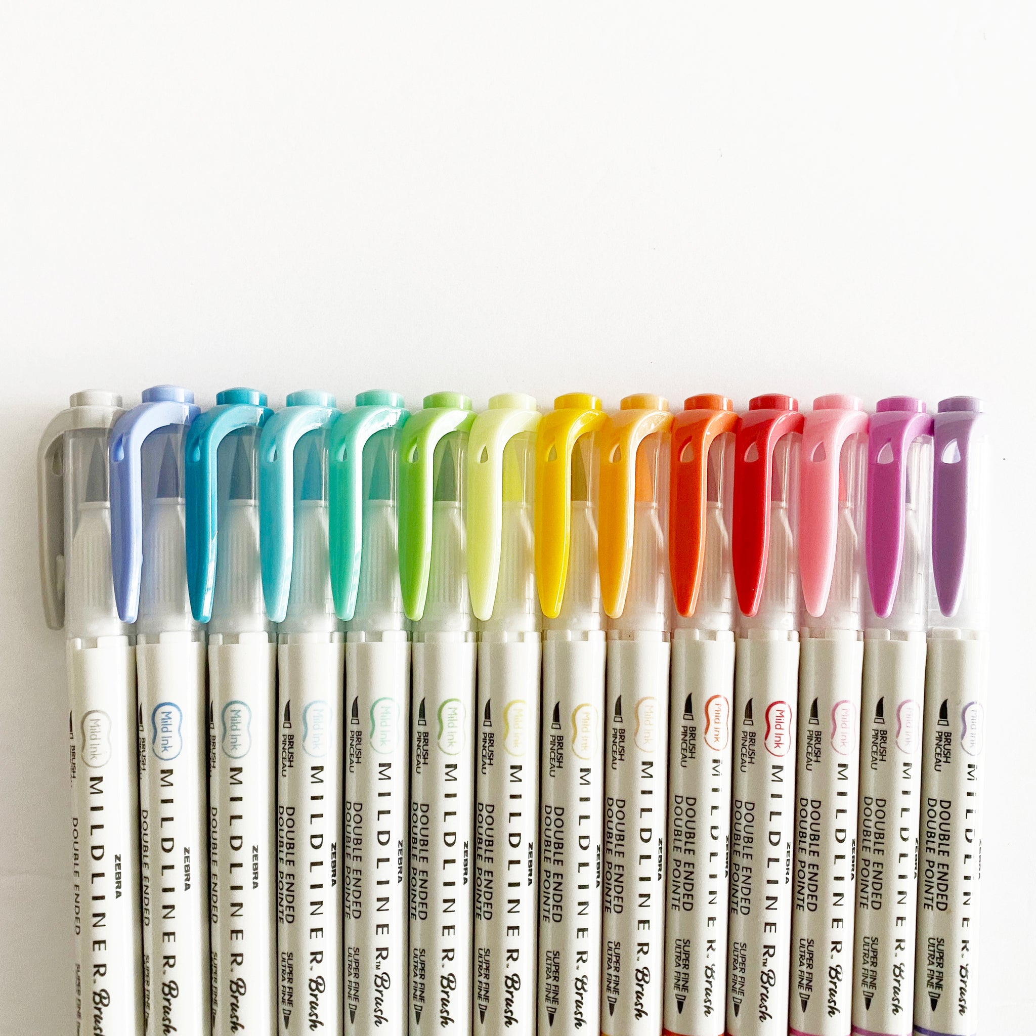 Zebra Mildliner Double Ended Brush Pen & Marker 15/Pkg-Assorted Colors -  045888791152