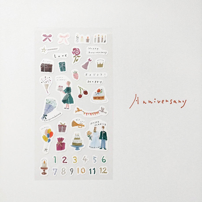 Miki Tamura Sticker Set - Anniversary - Paper Plus Cloth