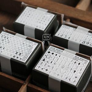 Lin Chia Ning 10th Year Anniversary DIY Mini Rubber Stamp Set - Antique Typewriter Alphabet