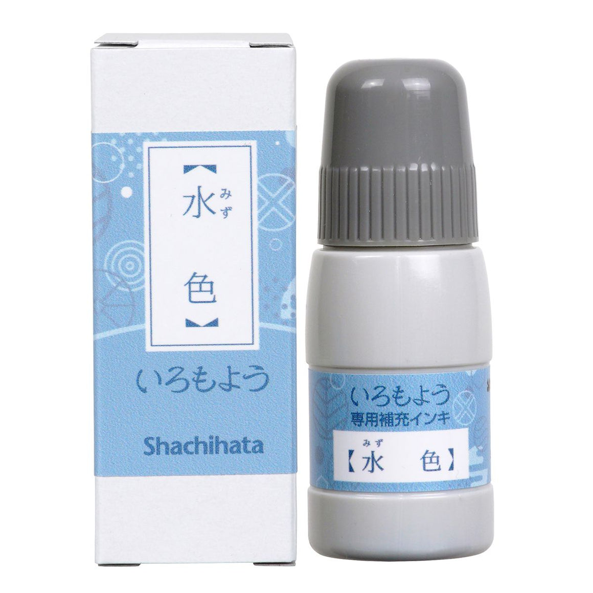 REFILL: Shachihata Iromoyo Ink Refill Bottle - Light Blue - Mizuiro 水色 - SAC-20-PB