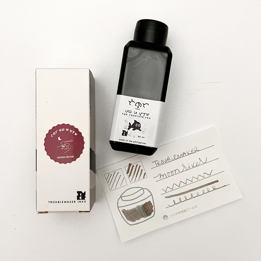 Troublemaker Shading Fountain Pen Ink 60ml Bottle - Moon River
