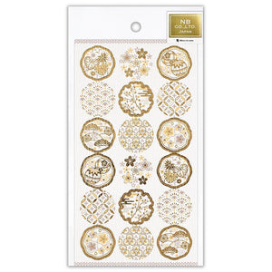 NB Co. Foron Stickers - 5074168 Japanese Large Brocade Gold