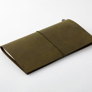 Traveler's Notebook Olive - Regular Size - Leather Journal Notebook Kit