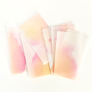 MU Print Dyed Look Tracing Papers - DTP 005 - Morning Glow Powder Orange Pink