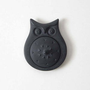 Tadahiro Baba Cast Iron Pond Owl Round Vermillion Ink Pad - Black