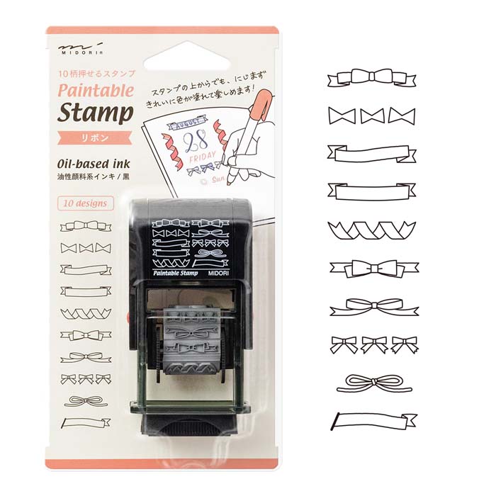 Midori Paintable Rotating Stamp - Ribbon