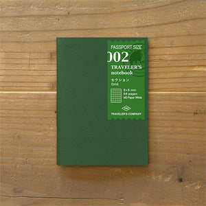 Traveler's Notebook Refill 002 - Passport Size - Grid