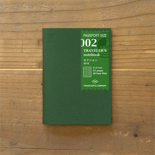 Traveler's Notebook Refill 002 - Passport Size - Grid