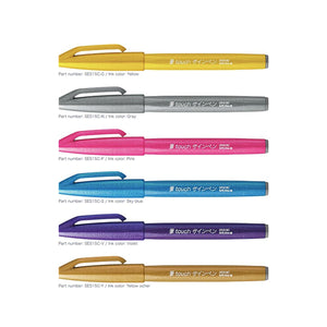 Pentel Fude Touch Brush Sign Pen - Original 12 Colors
