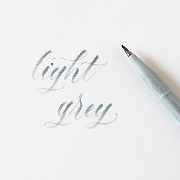 Pentel Fude Brush Marker - Light Grey
