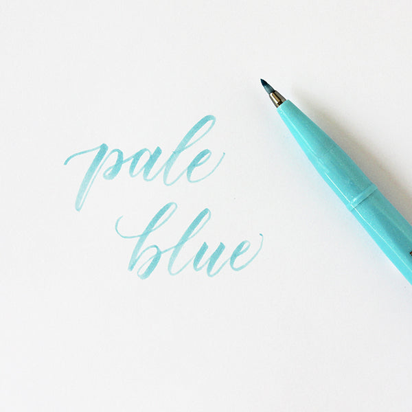 Pentel Fude Brush Marker - Pale Blue