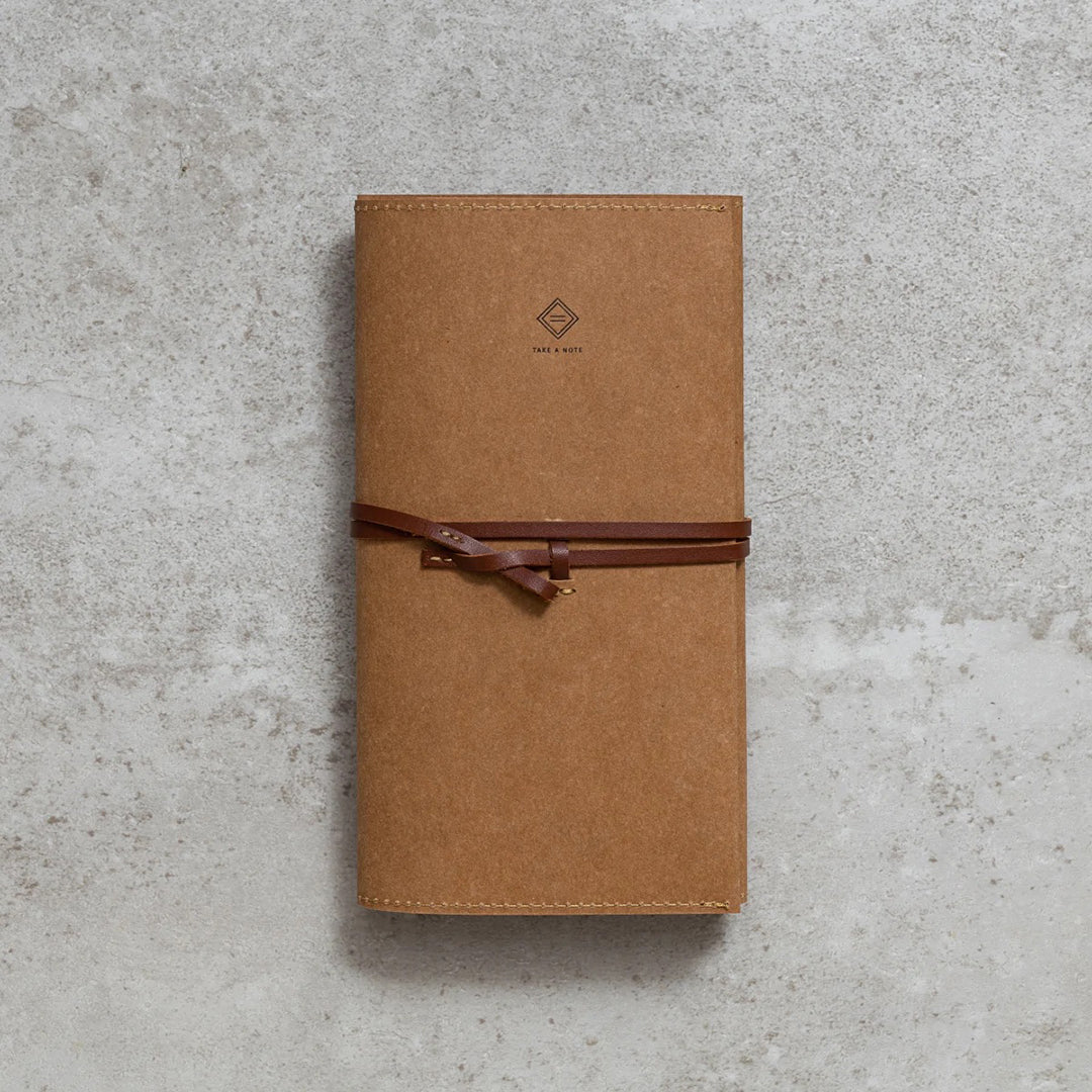 Take A Note RECORD Washable Kraft Paper Book Cover - Camel
