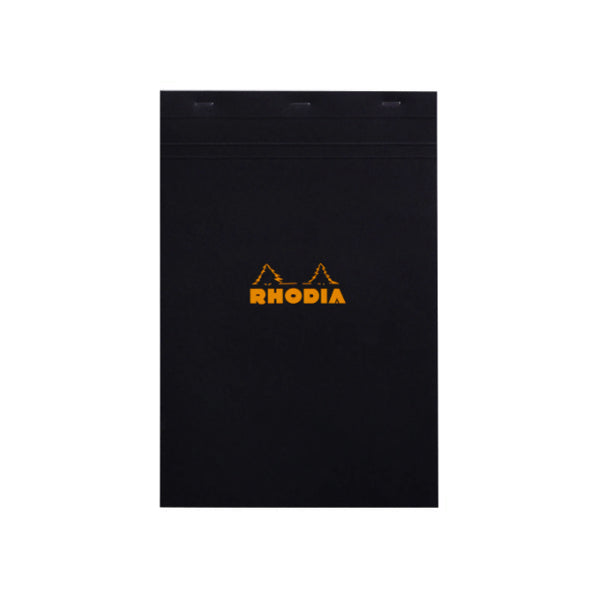 Rhodia Head Stapled Pad Black - A4 - Grid