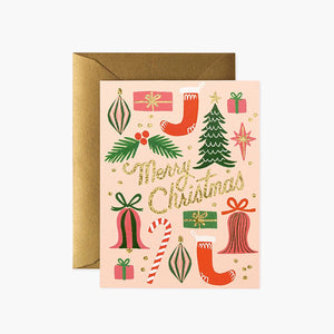 Rifle Paper Co. BOXED Greeting Card Set of 8 - Merry Christmas