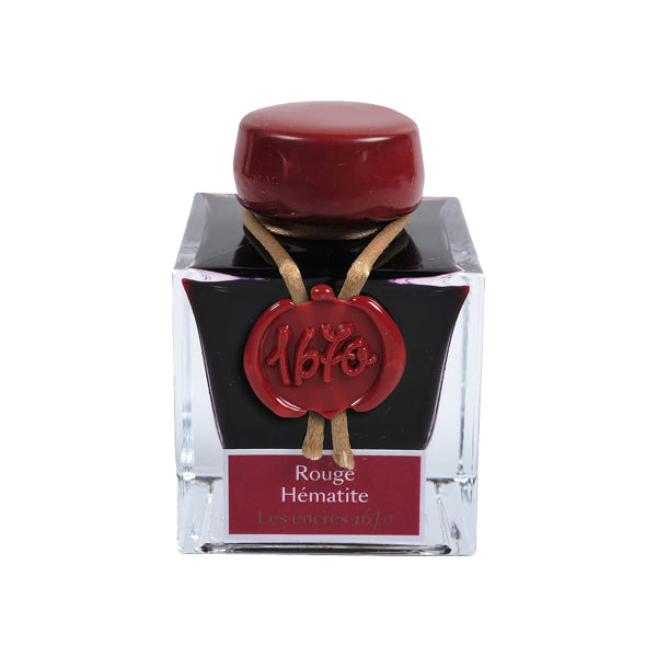 J. Herbin Fountain Pen Ink - 1670 Anniversary 50 ml Bottle - Scarlet Red