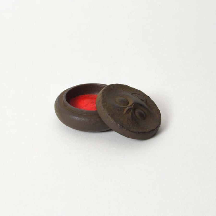 Tadahiro Baba Cast Iron Satoshi Shunikuike Owl Vermillion Ink Pad