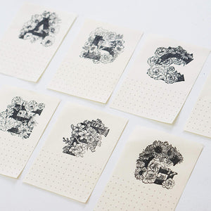 Black Milk Project Rubber Stamp - Floral Alphabet