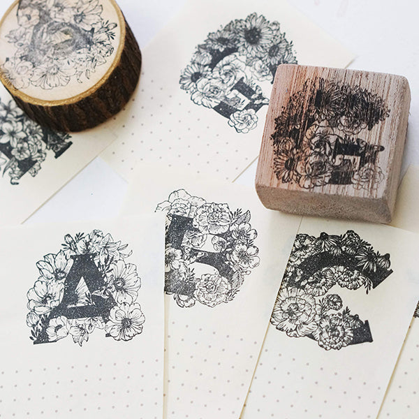 Black Milk Project Rubber Stamp - Floral Alphabet