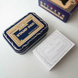 Shachihata 95th Anniversary Commemorative Tin and Memo Pad - Blue